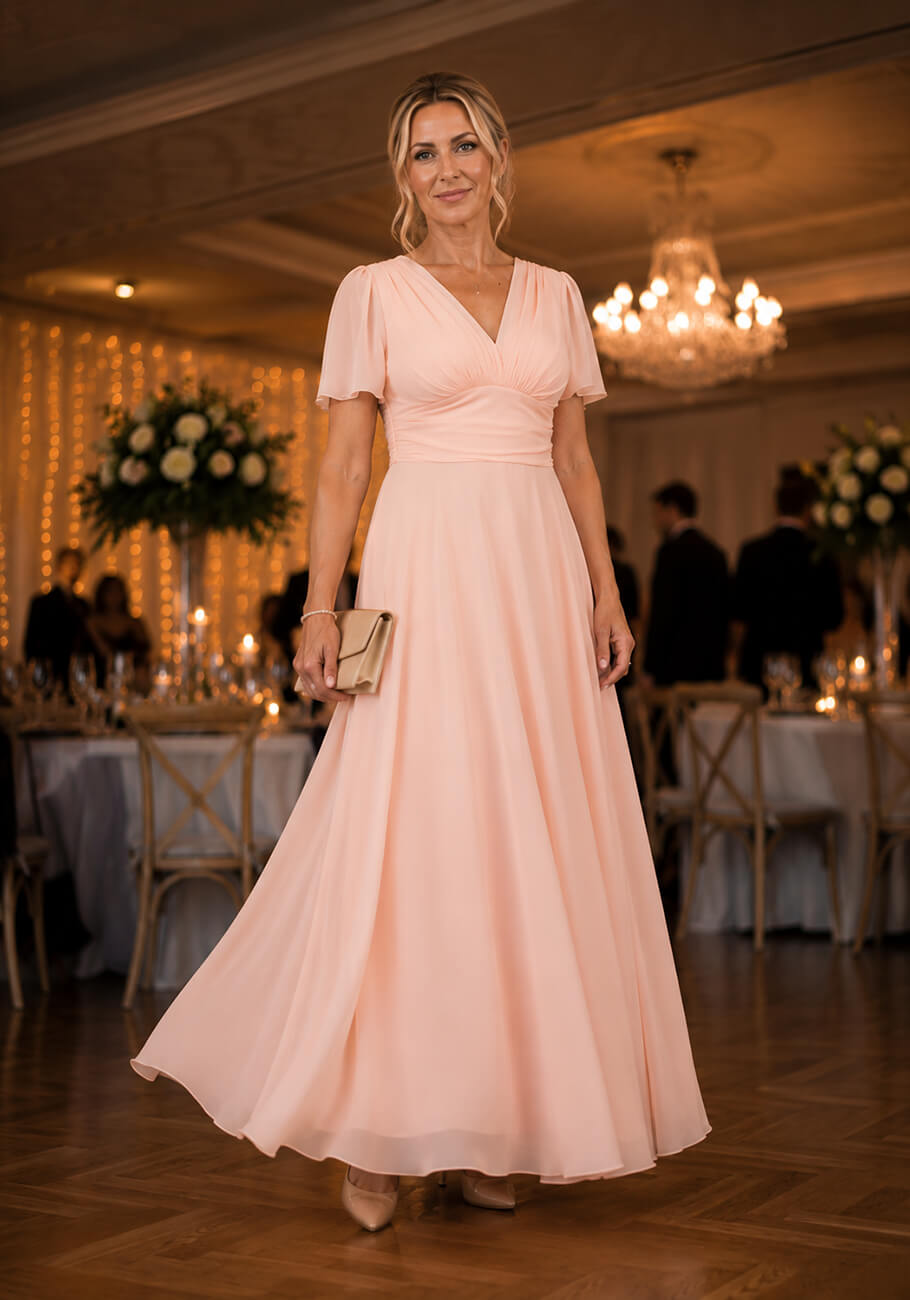 Whisper Pink szyfonowa sukienka na wesele stormfashion.pl 3.jpg