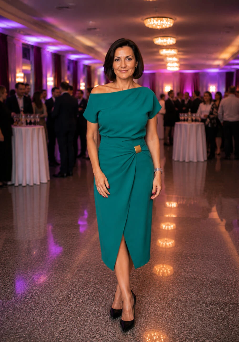 ołówkowa sukienka na wesele z odkrytym ramieniem stormfashion 1.jpg